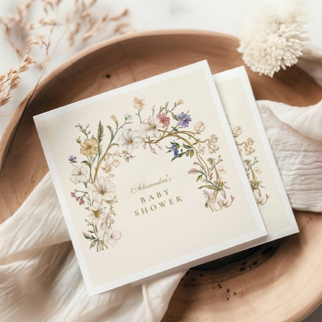 Boho Woodland Fern Baby Shower Pappersservett (Skapare uppladdad)