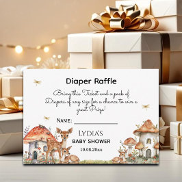 Boho Woodland Forest Animals Baby Shower Tilläggskort