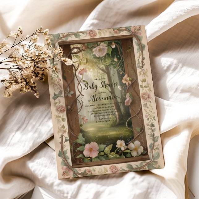Boho Woodland Forest Baby Shower Inbjudningar (Skapare uppladdad)