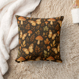 Boho Woodland Forest Mushrum | Höst färger Kudde