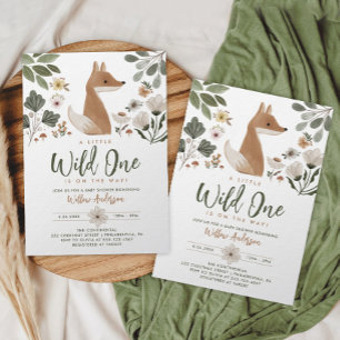 Boho Woodland Fox Baby Shower-inbjudan Inbjudningar