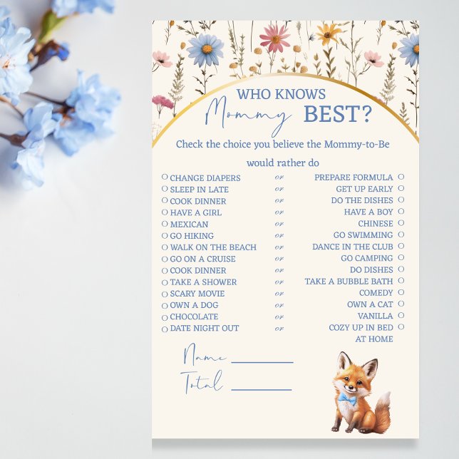 Boho Woodland Fox som känner Mamma Best Game Flygblad (Skapare uppladdad)