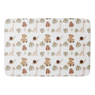 Boho Woodland Jungle Animal Mönster Badrumsmatta