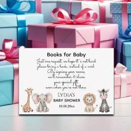 Boho Woodland Jungle Animals Baby Shower Tilläggskort