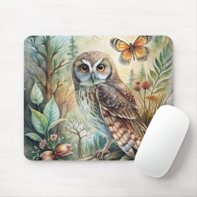 Boho Woodland Owl Musmatta (Med mus)