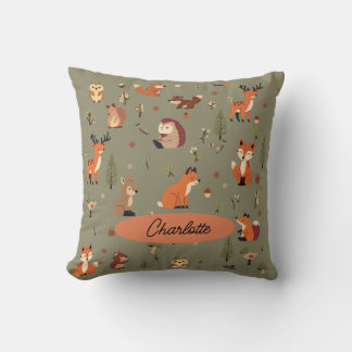 Boho Woodland Personlig Baby Kudde