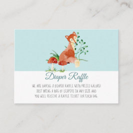 Boho Woodland Pox Babyfox Babyskrapa Raffle Tilläggskort