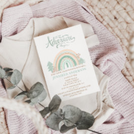 Boho Woodland Rainbow Gender Neutral Baby Shower Inbjudningar