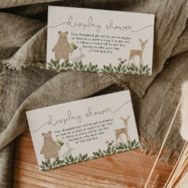 Boho Woodland Visning Shower Baby Shower Card Tilläggskort