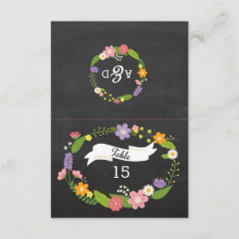 Boho Woodland Wandan på Chalkboard Bröllop