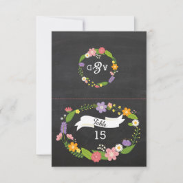Boho Woodland Wandan på Chalkboard Bröllop