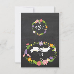Boho Woodland Wandan på Chalkboard Bröllop