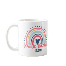 Boho Work Bestie Anpassningsbar Mugg, medarbetarko