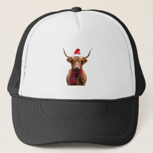 Boho Xmas jul Highland Cow T-shirt (4) Keps