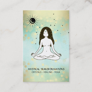 *~* Boho Yoga Goddes Celestial Måne Sol tredje Öga Visitkort