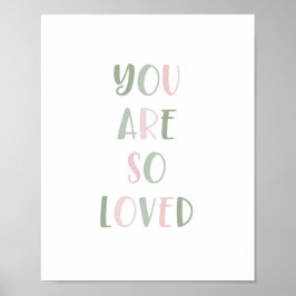 Boho you Art So Loved Kids Decor Poster