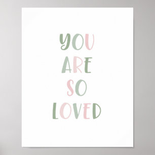 Boho you Art So Loved Kids Decor Poster