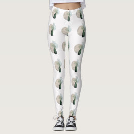 Boho Zen Blommigt Dandelions i A Flaska Leggings