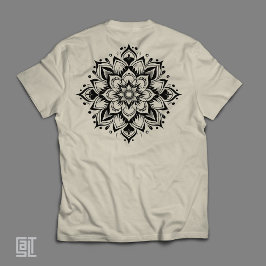 Boho Zen Mandala Intrikat Blommotiv Helig Geometri T Shirt