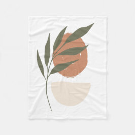 Boho Zen Minimalist Botanical Fleecefilt