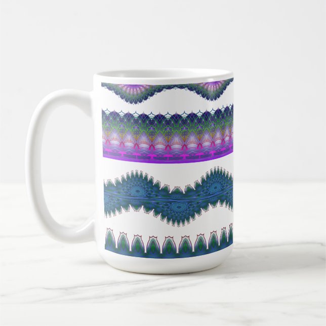 Boho Zigzag Pattern Coffee Mug Kaffemugg (Vänster)