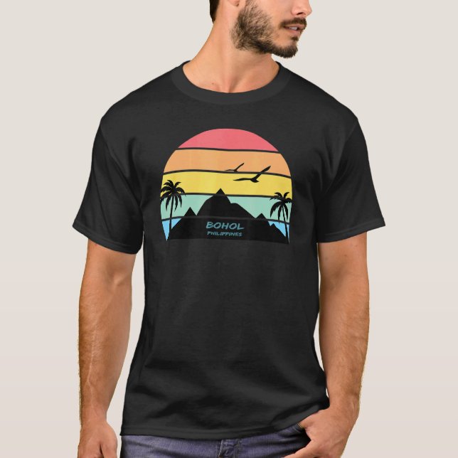 Bohol Filippinerna Beach Travel Handflatan Island  T Shirt (Framsida)