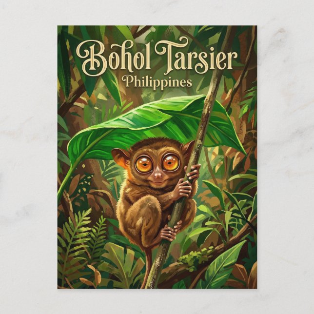 Bohol Tarsier Sanctuary Filippinerna Vykort (Framsida)