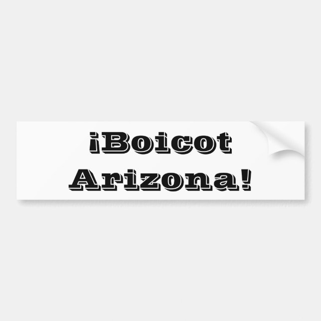 Boicot Arizona Bildekal (Framsidan)