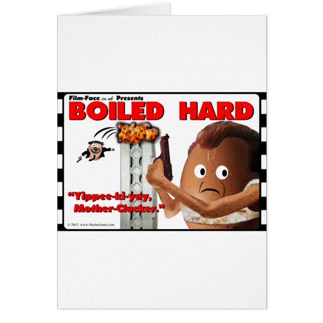 BOILED HARD Film-Ansikte Funny spets av DIE HARD Hälsningskort (Framsidan)