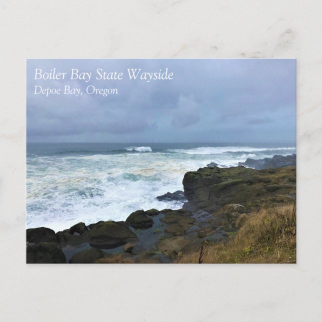 Boiler Bay State Wayside, Depoe Bay, Oregon Postca Vykort (Framsida)