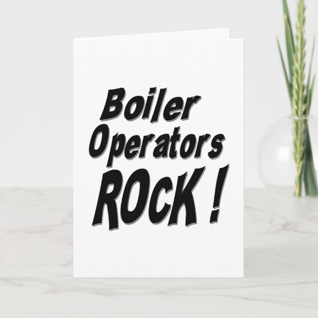 Boiler Operators Sten! Kort för hälsning (Framsida)