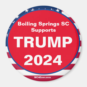 Boiling Vår SC stöder TRUMP 2024 Patriotic Magnet