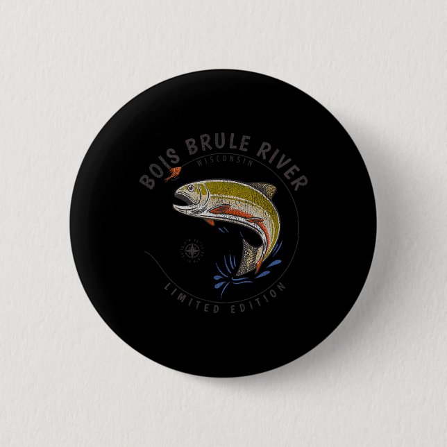 Bois Brule River Wisconsin Flugfiske Souvenir Bo Knapp (Framsida)
