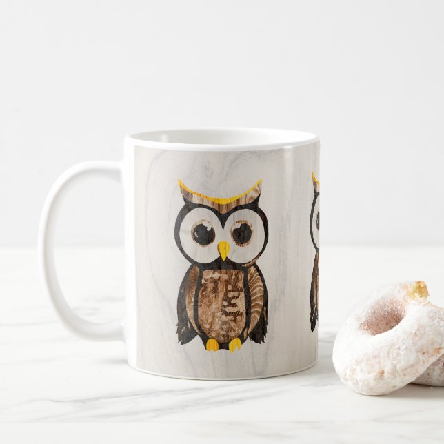 Bois - Chouette - Owl Kaffemugg (Med munk)