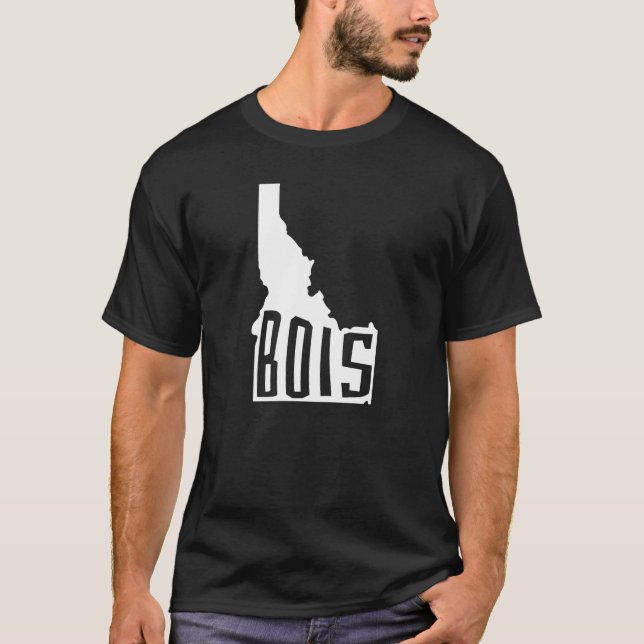Bois, Idaho-statskontur - American Travel T Shirt (Framsida)