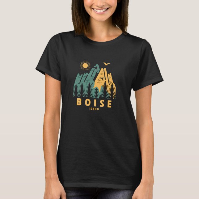 Boisbergen Idaho Hiking Vintage utomhus T Shirt (Framsida)