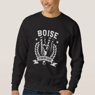 Boise Drinking Squad Idaho Beer Id Sprit Craft Bee Lång Ärmad Tröja
