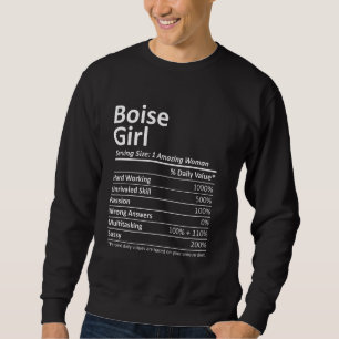 Boise Girl Id Idaho Funny City Roots Usa Lång Ärmad Tröja