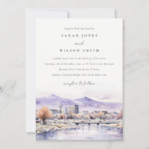 Boise, Idaho Akvarell Landskaps Bröllop