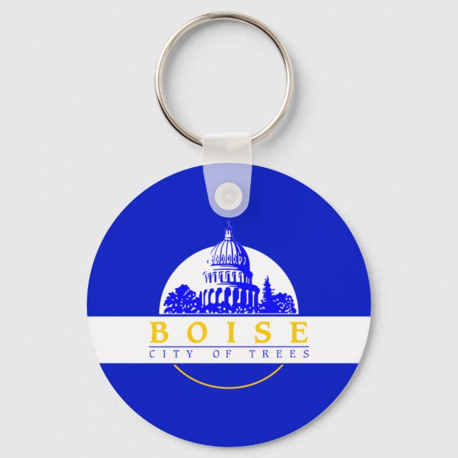 Boise (Idaho) (Arizona) City flagga Keychain Nyckelring (Framsida)
