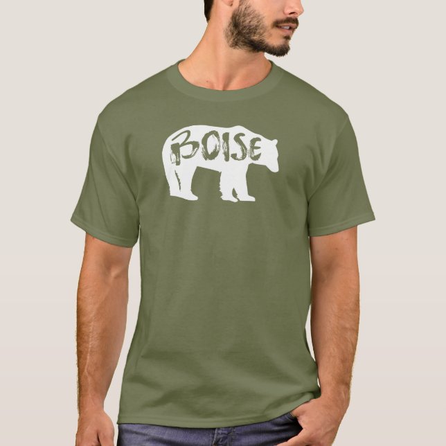 Boise Idaho Bear T Shirt (Framsida)