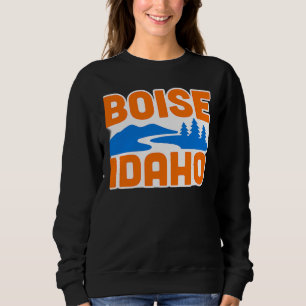 Boise Idaho Bold River, Berg & Gräs Träd T Shirt
