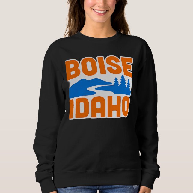 Boise Idaho | Bold River, Berg & Gräs Träd T Shirt (Framsida)