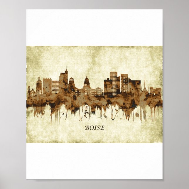 Boise Idaho Cityscape Poster (Framsidan)