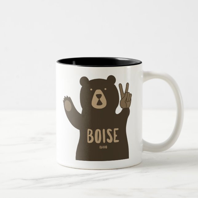 Boise Idaho Fredsbjörn Två-Tonad Mugg (Höger)