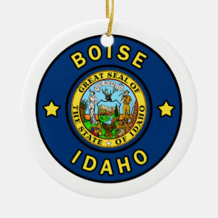 Boise Idaho Julgransprydnad Keramik