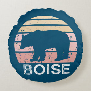 Boise Idaho Retro Bear Rund Kudde