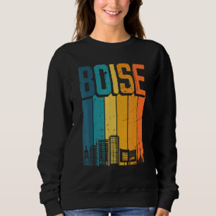 Boise Idaho Usa Retro Vintage Sunset Skyline Boise T Shirt