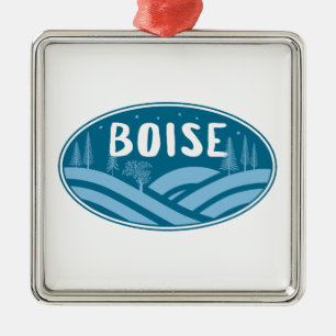 Boise Idaho utomhus Julgransprydnad Metall