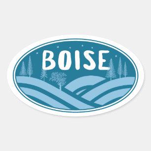 Boise Idaho utomhus Ovalt Klistermärke